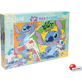 Puzzle Lisciani Stitch maxi oboustranné 70x50 cm 24 dílků