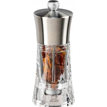 Kuchyňský mlýnek Peugeot OUESSANT mlýnek na chilli, ocel ocel/průhledný, 14 cm