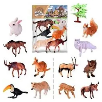 plyšák Zwierzęta dzikie zoo 6szt MIX