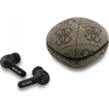 Sluchátka Bezdrátová sluchátka Guess PU 4G Script Logo ENC TWS Brown