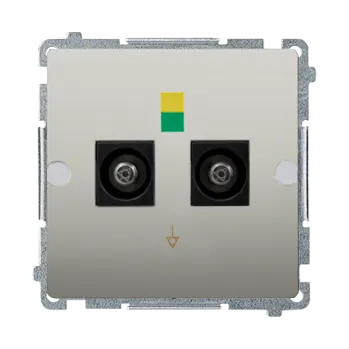 Elektrická zásuvka Zásuvka ekvipotenciální 2 násobná, Simon Basic BMGEK2.01/29, saténová