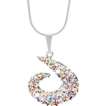 Módní doplněk JSB bijoux s.r.o. Stříbrný náhrdelník mírná spirála s krystaly Swarovski AB (Stříbro 925/1000)