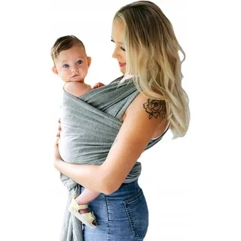 Šátek na nošení dítěte Šátek na nošení dětí tkaný Pulp Bamboo 10317-7 šedý