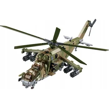 ostatní stavebnice STAVEBNICE ÚTOČNÝ VRTULNÍK MI-24S 893 DÍLKŮ 1:35 MODEL