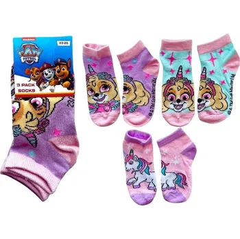 SADA 3 KS PONOŽKY TLAPKOVÁ PATROLA FUK S25 60915 - 305 girl Velikost: 31-34