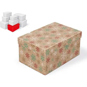 Krabice dárková vánoční B-V008-E 24x16x12cm