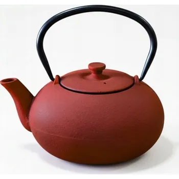 Konvice na čaj KONVICE LITINOVÁ ČAJNÍK S LOUHOVAČEM 800 ML ČERVENÁ V JAPONSKÉM STYLU