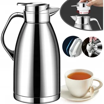 Termoska Termoska z nerezové oceli o objemu 1,8 l, vakuově izolovaná konvice na kávu