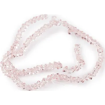 Korálek Skleněné broušené korálky triangl 3 mm na drátku Varianta: 2 pudrová, Balení: 1 sáček