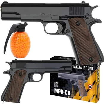 KOVOVÁ PISTOLE NA KULIČKY ASG IMITACE ZBRANĚ NA 6MM KULIČKY REPLIKA