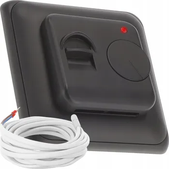 MECHANICKÝ TERMOSTAT PRO POKOJOVÉ TOPENÍ MissionAir ARIES ČERNÝ, NTC čidlo