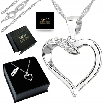 Řetízek STŘÍBRNÝ ŘETÍZEK + SRDCE 925 DÁREK PRO NI HOLČIČKU VNUČKU DCERU
