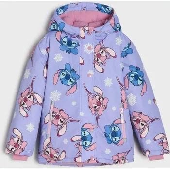 Dívčí bunda Sinsay - Bunda puffer s kapucí Stitch - světle modrá - 204GH-50X - 204GH-50X-128