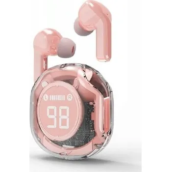 Sluchátka SLUCHÁTKA DO UŠÍ BLUETOOTH TWS PRŮHLEDNÁ GEMBIRD RŮŽOVÁ