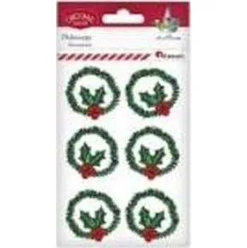 Wianki z drucika dekoracyjnego zielone 4cm 6szt