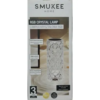 Lampička SMUKEE KŘIŠŤÁLOVÁ LED LAMPA RGB S EFEKTEM RŮŽE A DÁLKOVÝM OVLÁDÁNÍM