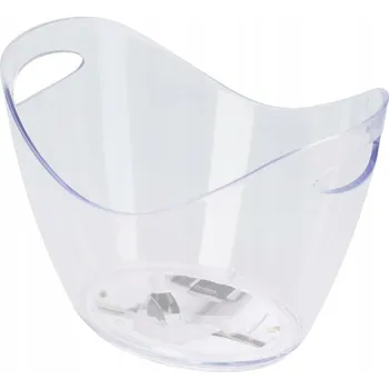 Chladič na víno Chladič na šampaňské z průhledného plastu 27x20x19,6 cm, nádoba na led