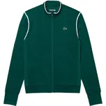 Pánská tenisová mikina Lacoste Thermo-Regulating Zip Sweatshirt M - green/white/navy blue Zelený (S)