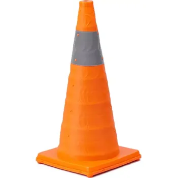 Dopravní zařízení Oranžový skládací reflexní dopravní kužel - šířka 29 cm, výška 62 cm