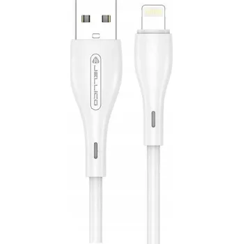 Datový kabel Kabel Jellico USB - Apple Lightning 1 m bílý