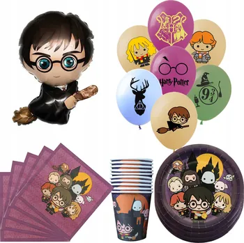 Narozeninová sada Harry Potter - Balónky, talířky, ubrousky, kelímky