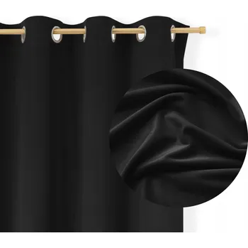 Obraz Závěs na průchodkách 140x250 samet silná VELUR černá