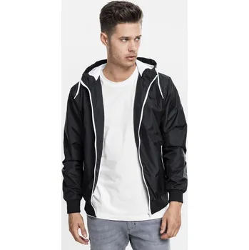 Pánská bunda Pánská jarní bunda Urban Classics Contrast Windrunner - černá, bílá XXL