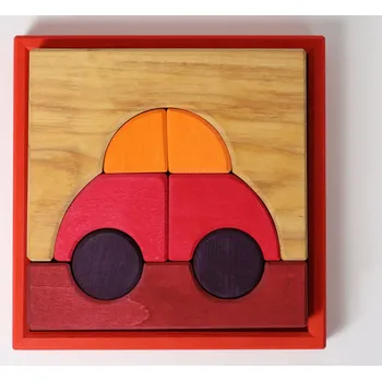 Dřevěná hračka Grimm's Dřevěná stavebnice pro nejmenší Červená