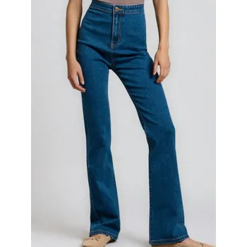 Dámská móda Sinsay - Rozšířené džíny s vysokým pasem - námořnická modrá - 873FI-59J - 873FI-59J-34