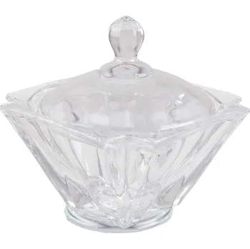 Dóza na potraviny Skleněná dóza bonbóny s Průhledný čtvercovým sklem a šikmým víkem