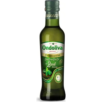Rostlinný olej Ondoliva Basil extra panenský olivový olej s bazalkou 250 ml
