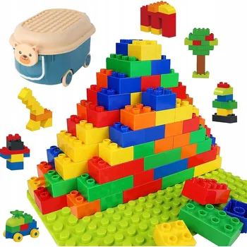 ostatní stavebnice STAVEBNICE V KUFRÍKU S KONSTRUKČNÍM VÍKEM PASTELOVÉ 2+