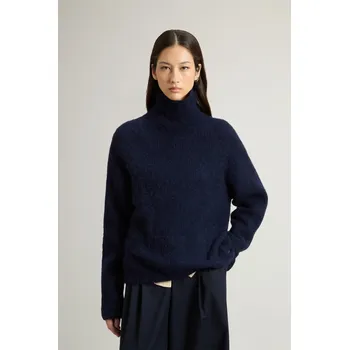 Dámský svetr ROLÁK WOOLRICH SOFT ALPACA TURTLENECK MELTON BLUE