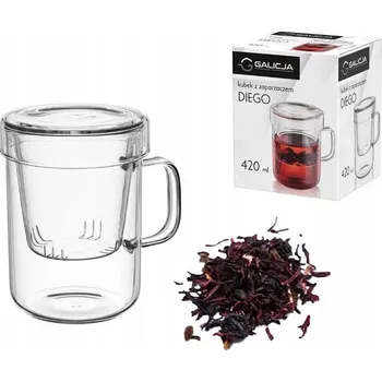 Hrnek se sítkem DIEGO 420ml, kuchyňské doplňky, Galicja