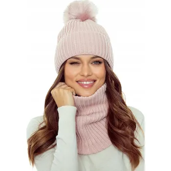 Čepice Sada Majka : čepice , nákrčník (rolák), univerzální velikost, růžová