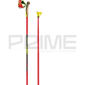 Běžkařská hole běžecké hole Leki HRC Marathon, bright red/neonyellow/black - 150cm 115060