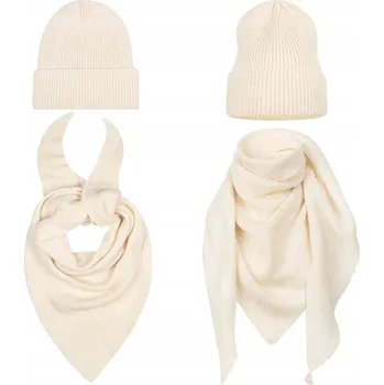 Čepice Sada Majka : čepice , šála, univerzální velikost, béžová