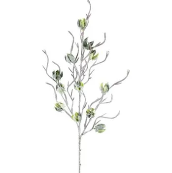 umělá květina Umělá větvička Fagus 62 cm zelená zamrzlá