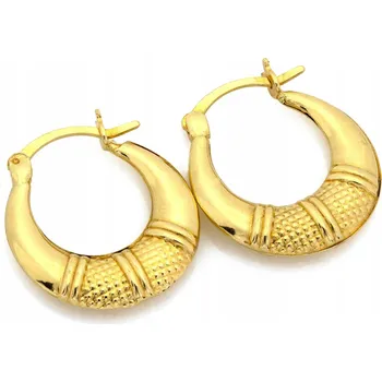 Náušnice Náušnice zlaté 585 14k jemné kruhy pro maminku 0.73g