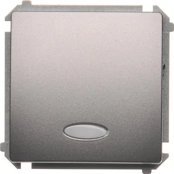 vypínač Tlačítko zapínací, s orientačním LED podsvětlením, bez piktogramu, řazení 1/0So, 10 A, Simon Basic BMP1L.01/21