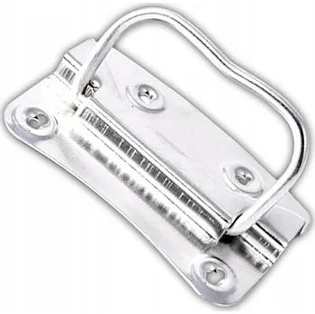 Nábytkové kování OCELOVÁ ÚCHYTKA PRO TRUHLICE ZÁSUVKY KONTEJNERY BEDNOVÁ RUKOJEŤ STŘÍBRNÁ 80x55