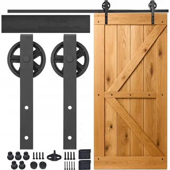 Interiérové dveře Posuvné dveře LOFT BARN DOOR velké kolečko HM2009M2, kolejnice 2 m, pro 1 dveře