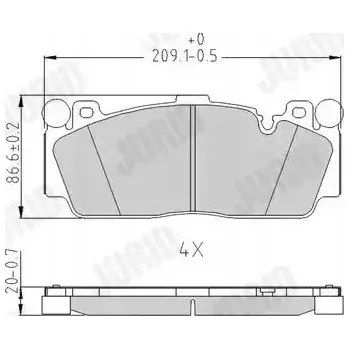Brzdová destička Jurid 573617J Sada brzdových destiček, kotoučové brzdy