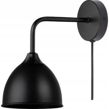 Nástěnné svítidlo Nástěnné retro svítidlo Rustic ovál černé s kabelem