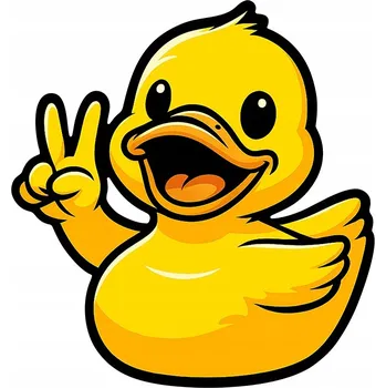 Samolepicí dekorace na vozidlo NÁLEPKA na Auto | MALÁ ŽLUTÁ KACHNIČKA Kačenka do vany - USMĚV