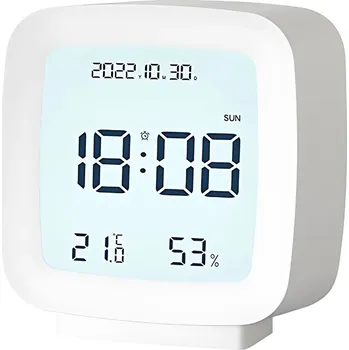 Budík BUDÍK S DATEM A TEPLOTOU, FUNKCE SNOOZE, LCD DISPLEJ, VLHKOST VZDUCHU