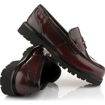 Dámské mokasíny MOKASÍNY KARL LAGERFELD LOWELL KARL LOAFER WINE LTHR