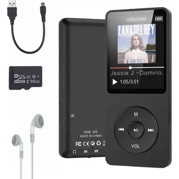 HI-FI MP3 MP4 PŘEHRÁVAČ BLUETOOTH DIKTAFON EBOOK LCD + 16GB PAMĚŤOVÁ KARTA