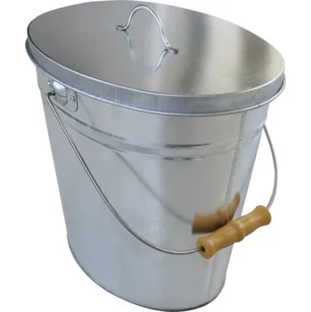 Oválný pozinkovaný popelník Rotheigner o objemu 15 litrů