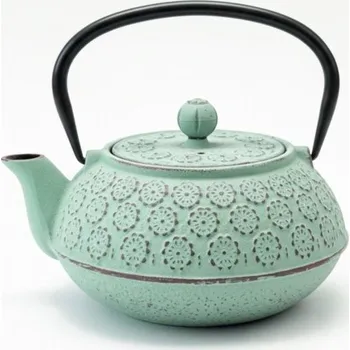 Konvice na čaj KONVICE LITINOVÁ ČAJNÍK S LOUHOVAČEM KUMO JAPONSKÝ STYL 1000 ML ZELENÁ